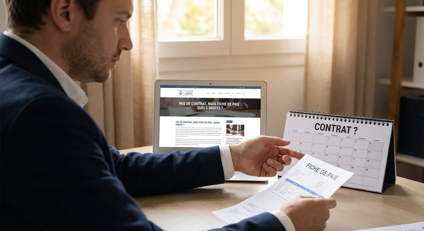 Fiche de paie sans contrat risques alternatives