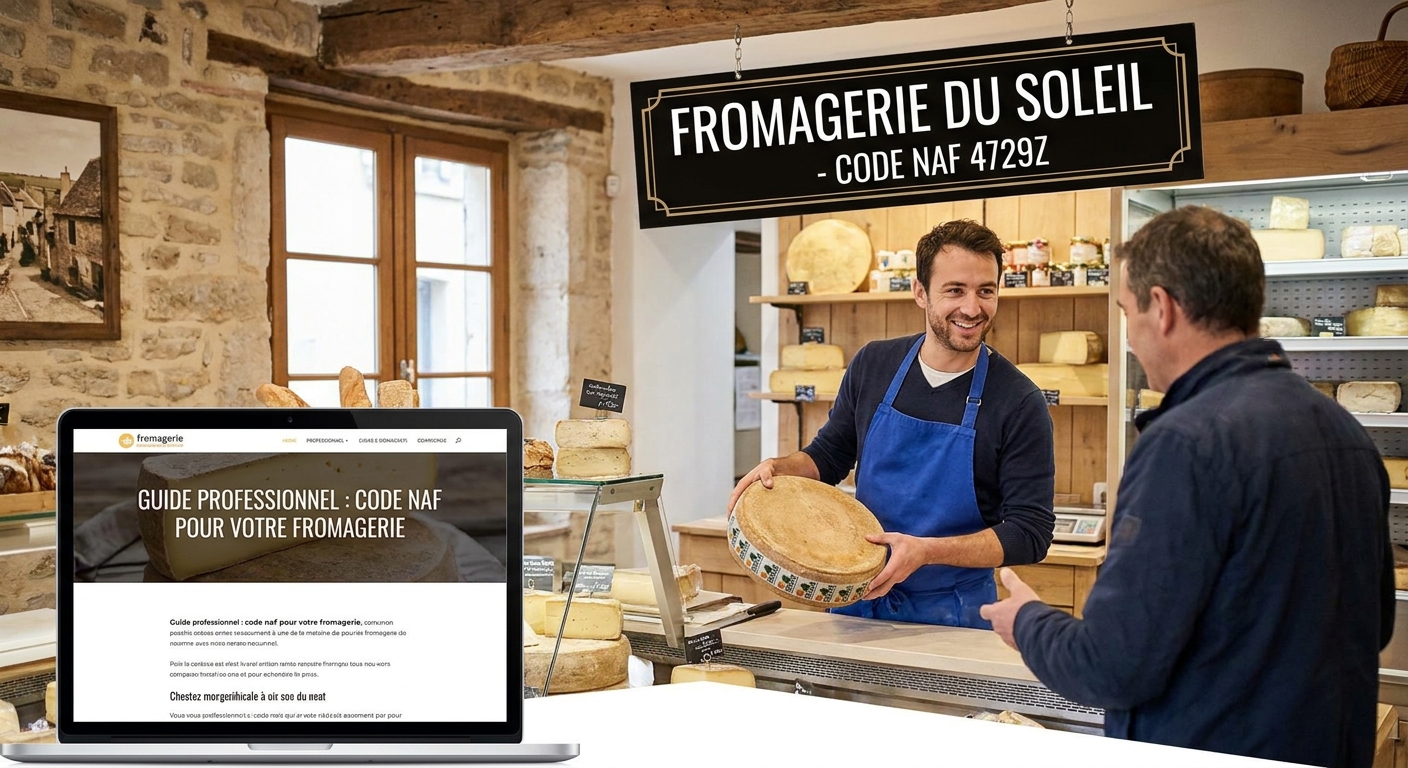 Code naf fromagerie choisir 1051c 4729z
