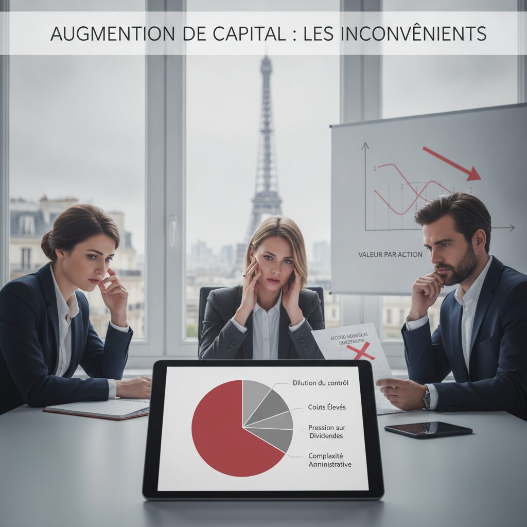 Augmentation capital inconvenients sas sarl