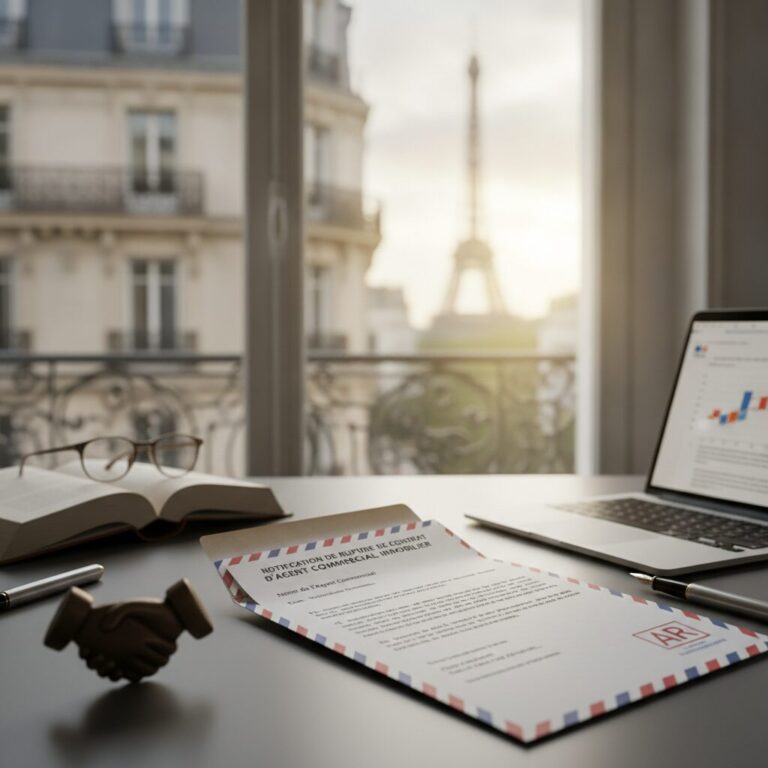 Modele lettre rupture contrat agent commercial