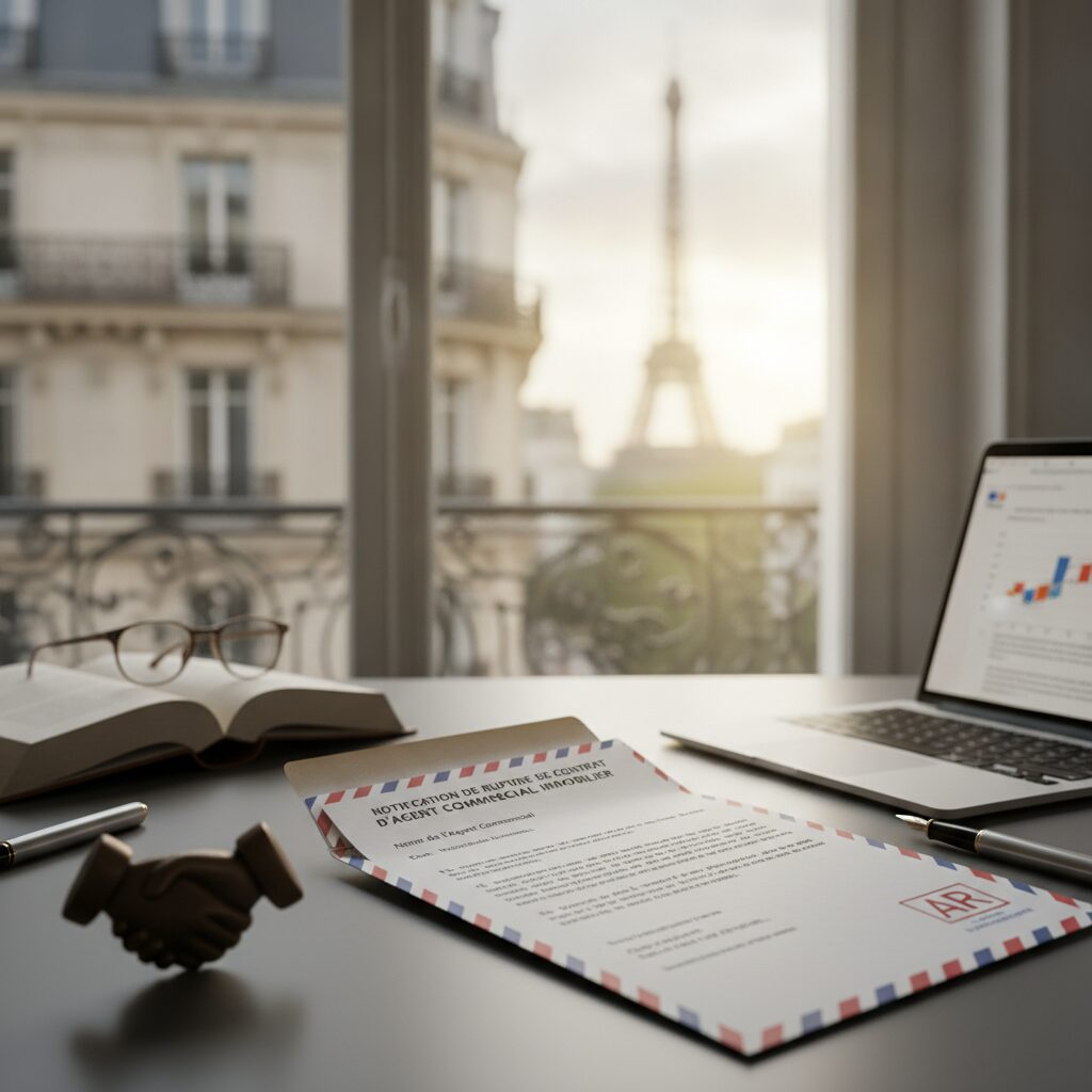 Modele lettre rupture contrat agent commercial