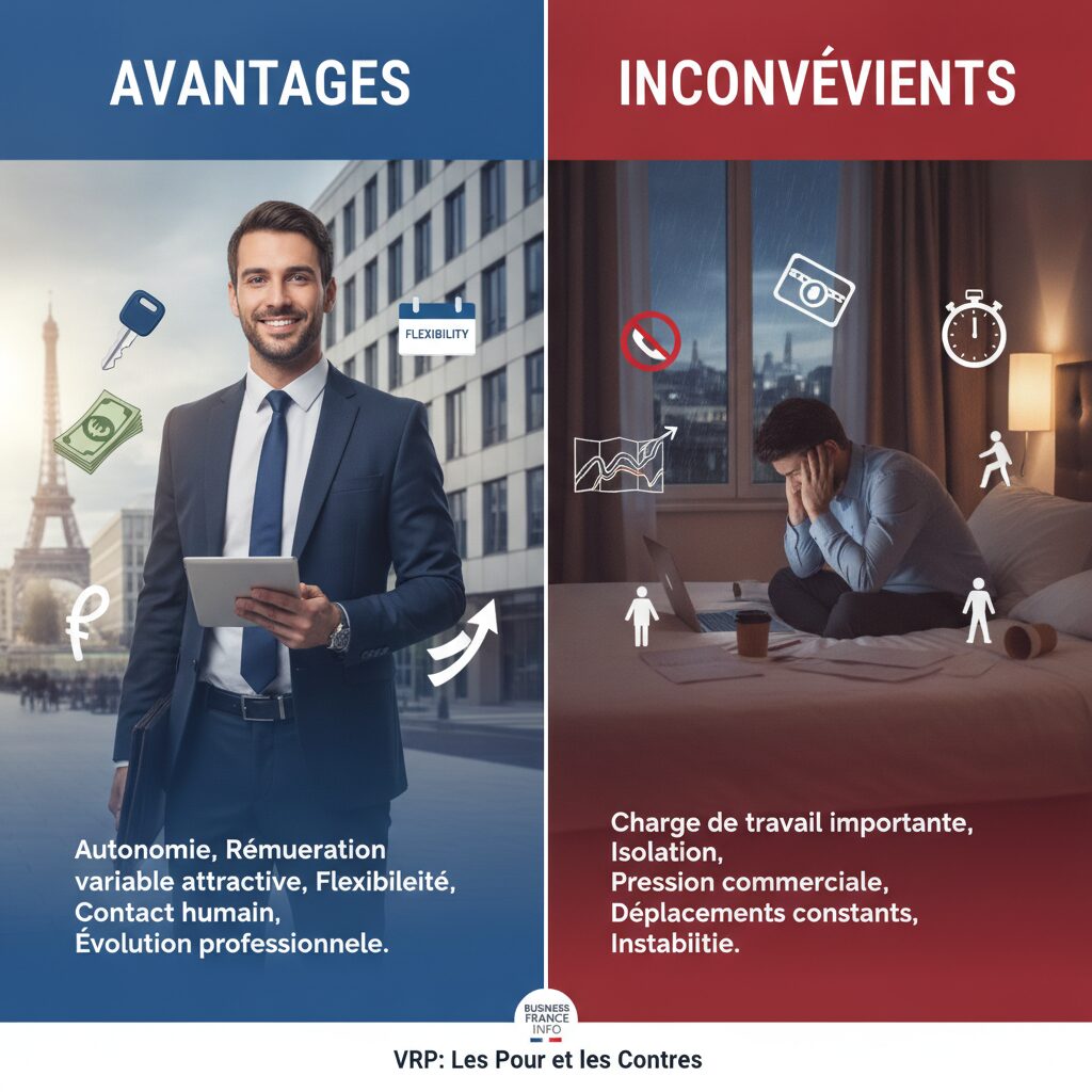 Vrp salarie ou agent commercial avantages inconvenients statut
